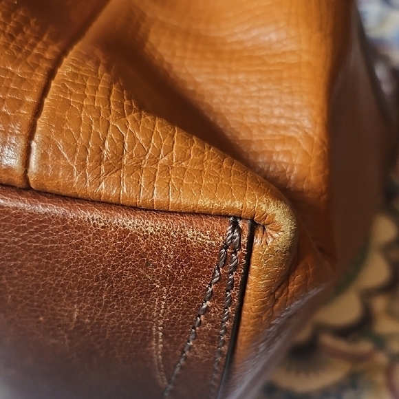 Fossil Brown Leather Messenger Bag - Picture 9 of 16